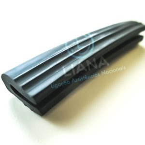 Perfil Borracha TV Preto 80mm